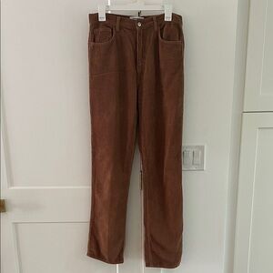 Reformation Corduroy Straight-Leg Pants